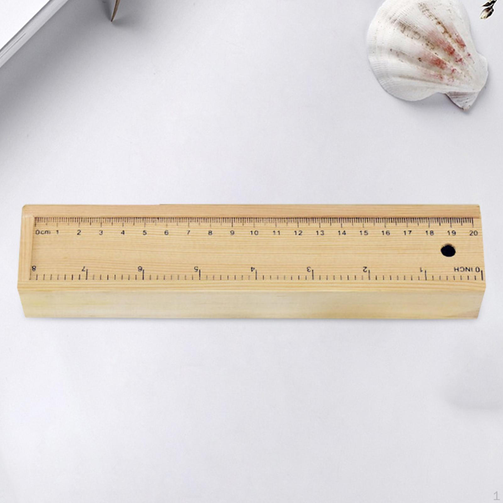 

Незаконченный деревянный пенал DIY Художник Инструмент Ремесла Маленькие художники Принадлежности Держатель ручки Крышка линейки Height 3cm