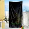 Gothic Illustrations Customize Your Name Beach Towel Super Soft Microfiber Quickdry Fabric Perfect for Traveling Yoga Camping and Swimming