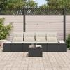 VidaXL Ensemble de canapé de jardin de 5 pièces avec coussins Noir Poly Rotin 3346927