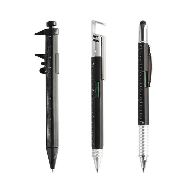 Pix multifuncțional 3 buc cu instrument modern de mână Riglă tehnică de măsurare Șurubelniță Ecran tactil Stylus Nivelă cu burla