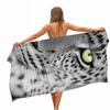 Asciugamano da Piscina e Spiaggia in Microfibra Cougar Jaguar Portatile Asciugatura Rapida Sabbia Esterno Viaggio Nuoto Campeggio Coperta Tappetino Yoga Donna Uomo