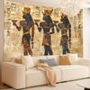 VIKAMA Ancient Egyptian Pharaoh Tapestry Hieroglyph Wall Hanging For Living Room Bedroom Guesthouse Decor Historical Fabric Art