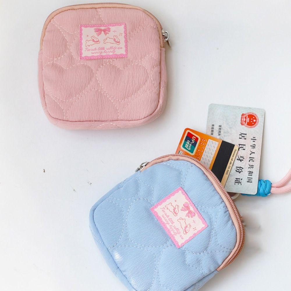 Small Wallet Fresh Rabbit  Coin Purse Love Cosmetic Bag Sweet Small Wrist Bag  Decoration