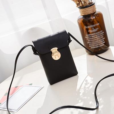 Ramidos Damen-Umhängetasche, modisch, einfarbig, Haspe, Umhängetasche, Handy-Münztasche, BK