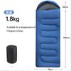 Adult Envelope Sleeping Bag for Outdoor Spring & Autumn, Thickened Warm Portable Sleeping Bag for Men & Women, Suitable for 5°C Camping & Backpacking