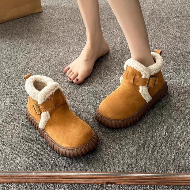 Thick-soled Soft-soled Fluffy Cotton Shoes for Women, New Autumn and Winter Models for Going Out, Cold-proof Snow Boots for Women