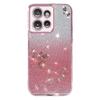 KADEM For Motorola Edge 50 5G Case Flower Pattern TPU Gradient Phone Cover with Lanyards