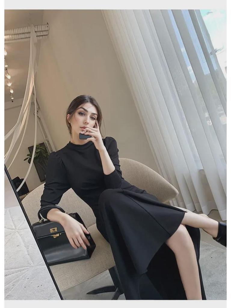 tuckernuck black velvet dress Chantal Bow Velvet Mini Dress: Black Mini Dress for Cocktail Party main image 0