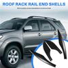 NEW-4PCS Black ABS Car Roof Luggage Rack Rail End Cover Shell Protector Fit For Toyota Fortuner 2004-2014