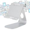 Universell Bordtelefonstativ i Aluminiumslegering Justerbart Feste For Mobiltelefon NettbrettSølv