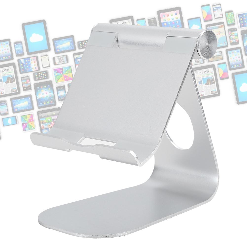 Universal Aluminum Alloy Desk Phone Stand Adjustable Bracket For Mobile Phone TabletSilver