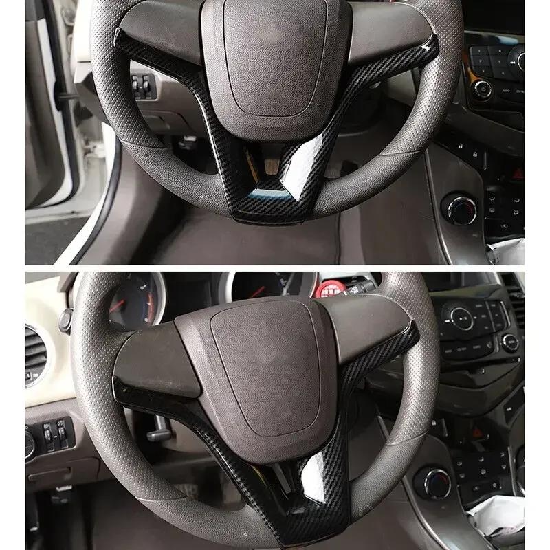 Car Steering Wheel Trim Button Decoration Frame ABS Plastic Cover Sticker Interior Accessories For Chevrolet Cruze 2009-2014