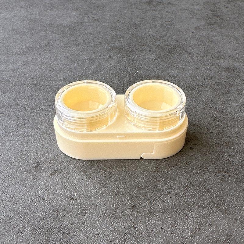 1PC Cream Colour Contact Lenses Box Travel Holder Container Soaking Contact Lens Box Mini Contact Lenses Case Accessorie