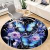 1PC Butterfly Dreamcatcher Office Round Area Rug, Indoor Mat Suitable ForOffice, Under Office Chairs Bedroom Living Room Home Decor, Room Deco, D140