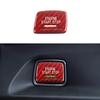 MICROCK Engine Start/Stop Push Start Button Cover for 2014-2019 Chevrolet C7 Corvette 2016-2024 Chevrolet Camaro Real Carbon Fiber (Red)