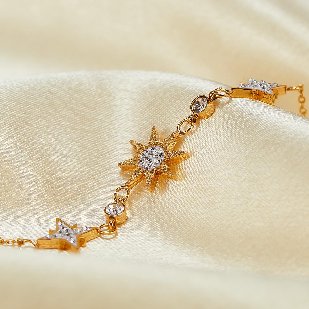 Women's Stainless Steel Starburst Bracelet - Stylish, Chic, and Versatile