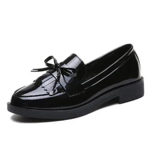 

Массивные одинарные туфли женские весна осень новые женские туфли бант кожаные туфли студенческие лоферы с бахромой женские Англия C400 40