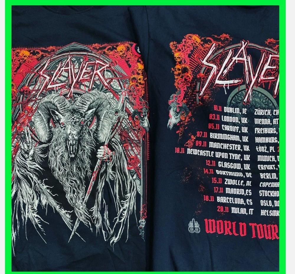 

Футболка Slayer финального прощального тура Унисекс Хлопок Все Размеры Унисекс Футболка XXXXL