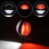 12V 24V LED Half-circle License Plate Light White Red Rear Driving Number Plate Lamp for Truck Trailer ATV Lorry Car Bus Van RV