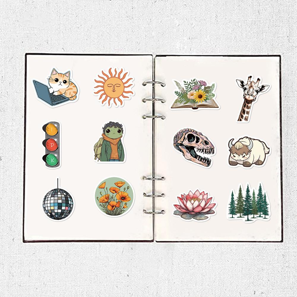 50-Piece Cartoon Trending Themes Graffiti Stickers - Waterproof DIY Decor for Guitar, Notebook & Luggage