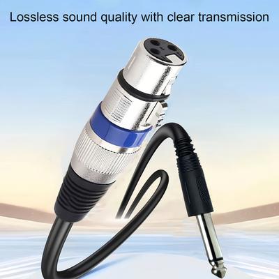 2M 6.35MM till XLR Ljudkabel Gitarrer Mikrofoner Högtalare Mixers 6.35MM Hane till XLR 3-Pin Hona Ljud Stereo Kabel Adapter Sladd