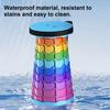 Folding Stool with Carrying Handle Height Adjustable Retractable Stool Heavy Duty Outdoor Camping Picnic Fishing Collapsible Telescoping Chair