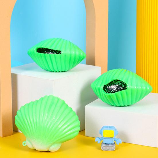 Mermaid Squeeze Toy Simulation Seashells Soft TPR Quick Recovery Stress Relief Pinch Toys Cute Vent Ball Decompression Toy Kid Toy Gift