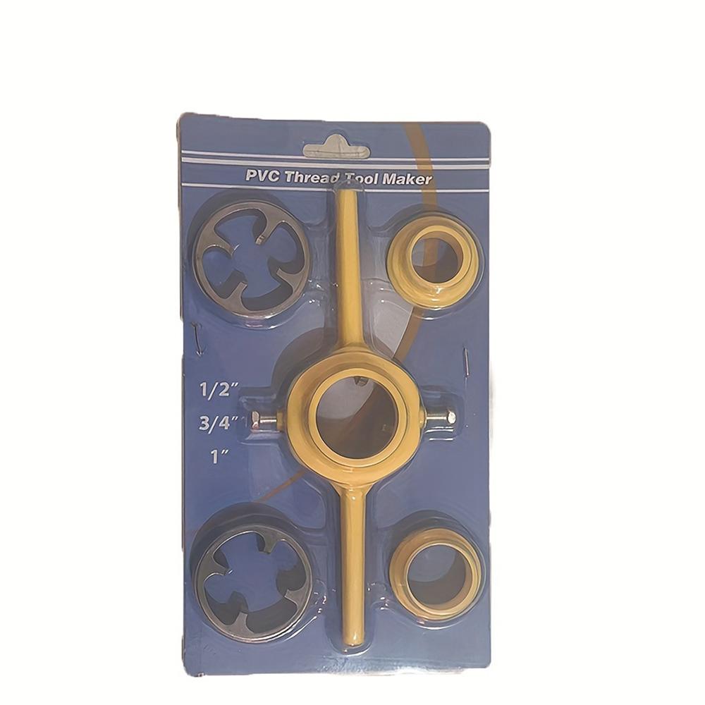 6KS Sada závitníků na plastové trubky 1/2" 3/4" 1" 60° Kuželové Závitovací nástroje na vodovodní potrubí Sada ručních závitníků na PVC/NPT