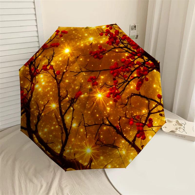 

1PC Berries Moonlight Umbrella-8-Rib Reinforced, Automatic Open, Lightweight & Durable, Cute Fashion Accessory for Outdoor-P105