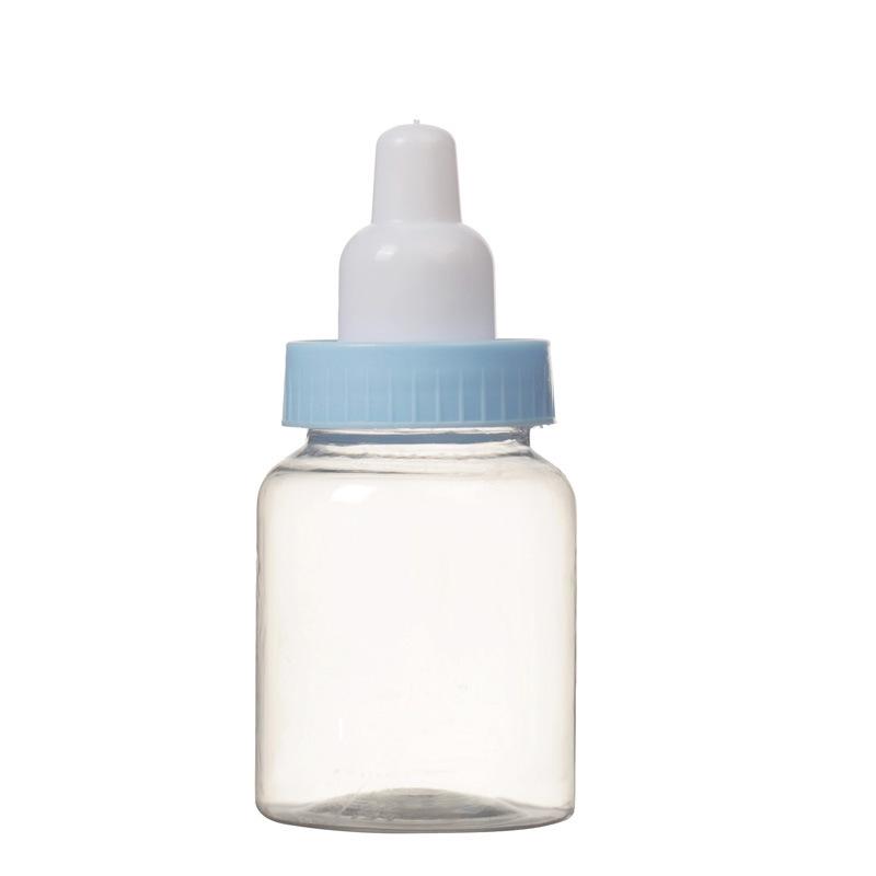 

Clear Milk Bottle Candy Box for Baby Shower or First Birthday Gift синий