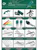 SATA Extra Long Torx Set: Magnetic Ball End Hex Keys with Hexagonal Center Hole.