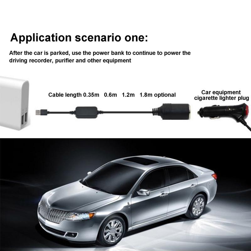 Wired Auto Boost Converter Adapter 5V USB Port To 12V Car Cigarette Lighters Socket Power Cord Transformer Cable Power Supplies