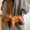 Cute Red French Bucket Bag Female 2025 New Original Personality Doll Animal Bag Messenger Bag Shoulder Small Backpack