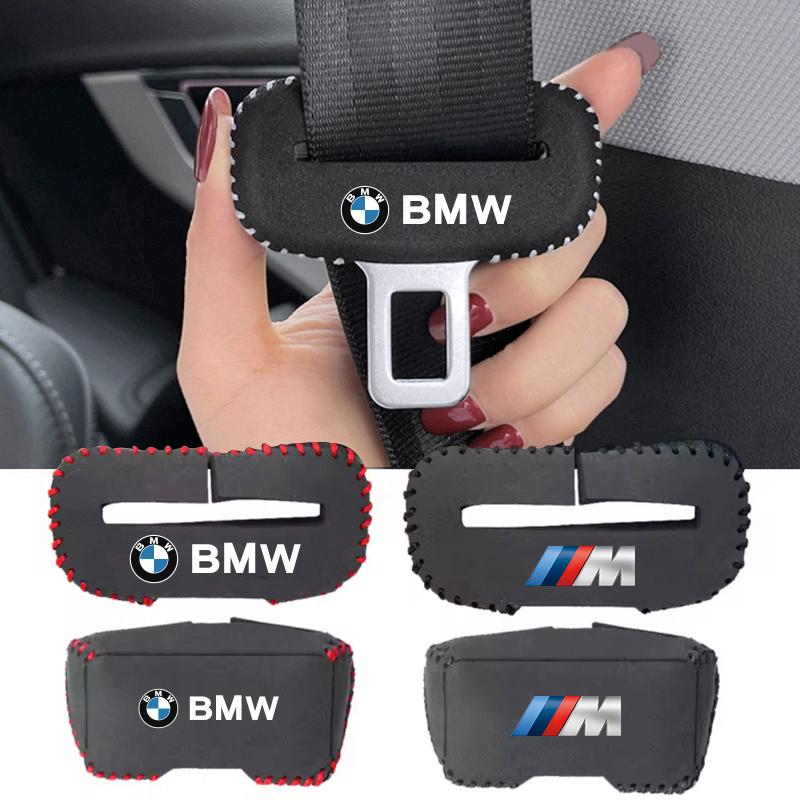 RDZZ5 For BMW X1 X3 X4 X5 E39 M1 M2 M3 Sticker Safety Belt Buckle Cover for Anti-collision and Anti-scratch Protection Leather Cover