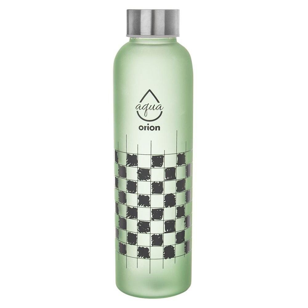 Green glass water bottle 600 ml
