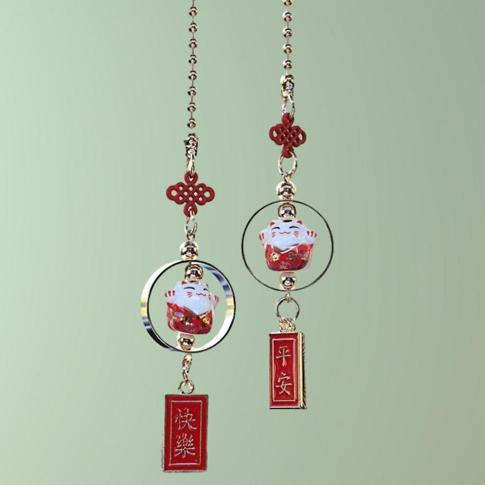 Mirror Cat Car Hangings Decor Fortune Cat Car Pendant Lucky Cat Lucky Cat Fortune Cat Interior