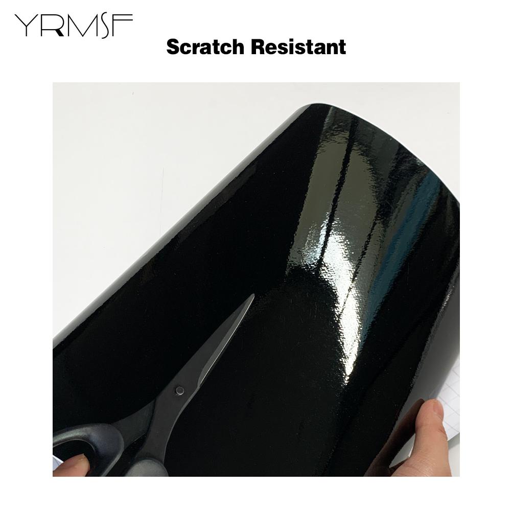 Autoaufkleber Vinylfolierung Glänzend Schwarz Selbstklebende Wasserdichte Folie Rückspiegel Vinyl Auto Tuning Folie für Autozubehör