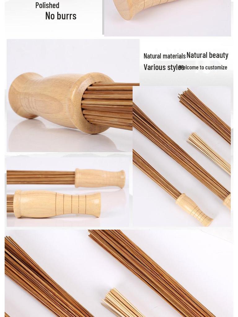 Bamboo Meridian Scraping Stick and Massage Hammer