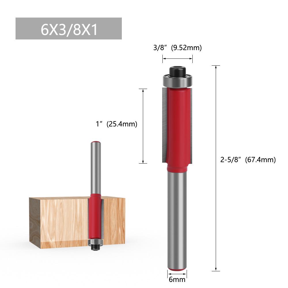 1/4" Woodworking Bearing Trimming Knife - Right Angle Chamfer Edge Banding Cutter