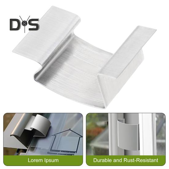 Gewächshaus-Glasklammern, gefederte G-Klammern aus Edelstahl, rostbeständige Gewächshaus-Verglasungsklammern für Verglasungsreparaturen, Klammerersatz