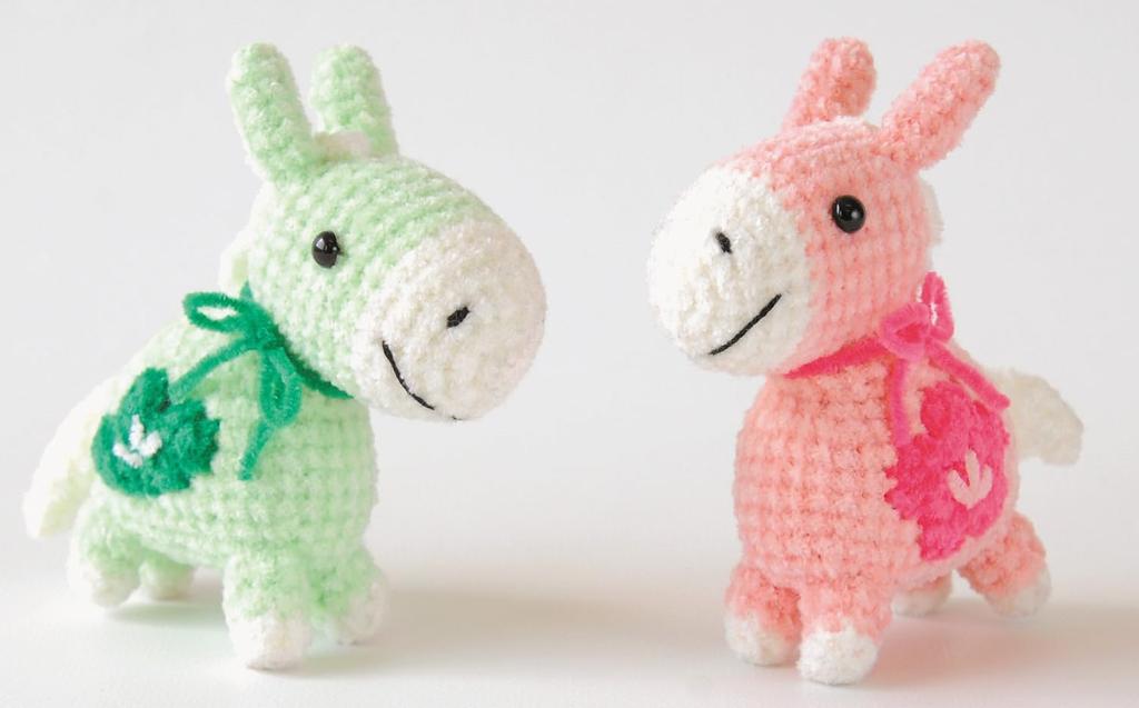 Hamanaka Sternzeichen Amigurumi Pferde-Paar 9cm 7cm mit Gold Rot und Kit (ungefähr hoch, lang, 3,5 cm breit) Bildschirm, Maus, Schild, H301-559