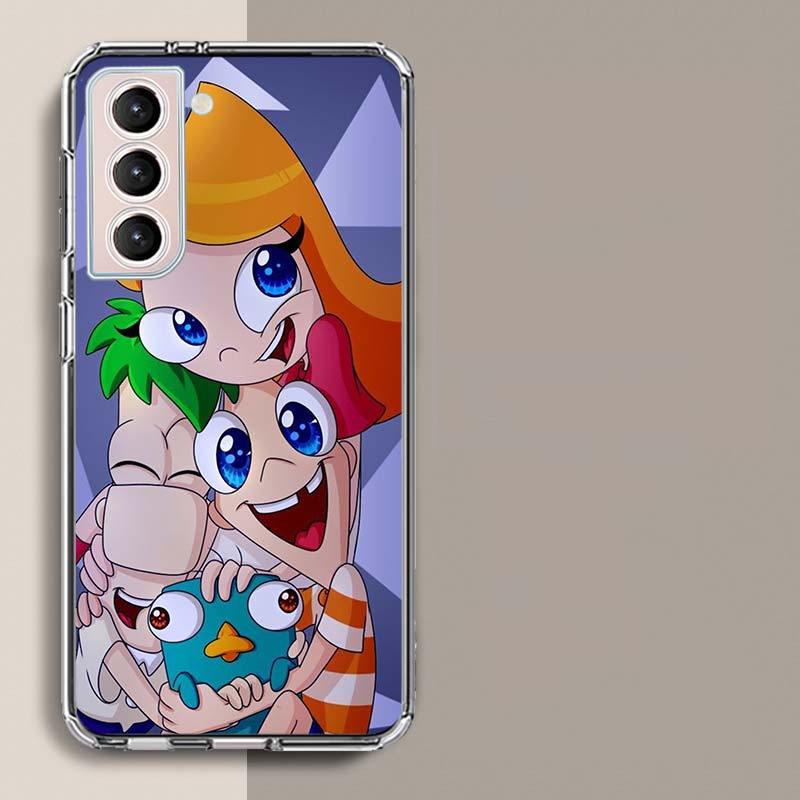 Cartoon Perry The Platypus Phone Case For Samsung Galaxy S25 Edge S24 S23 FE S21 S20 S10 Plus S22 S26 Ultra Cover Clear Cases TP