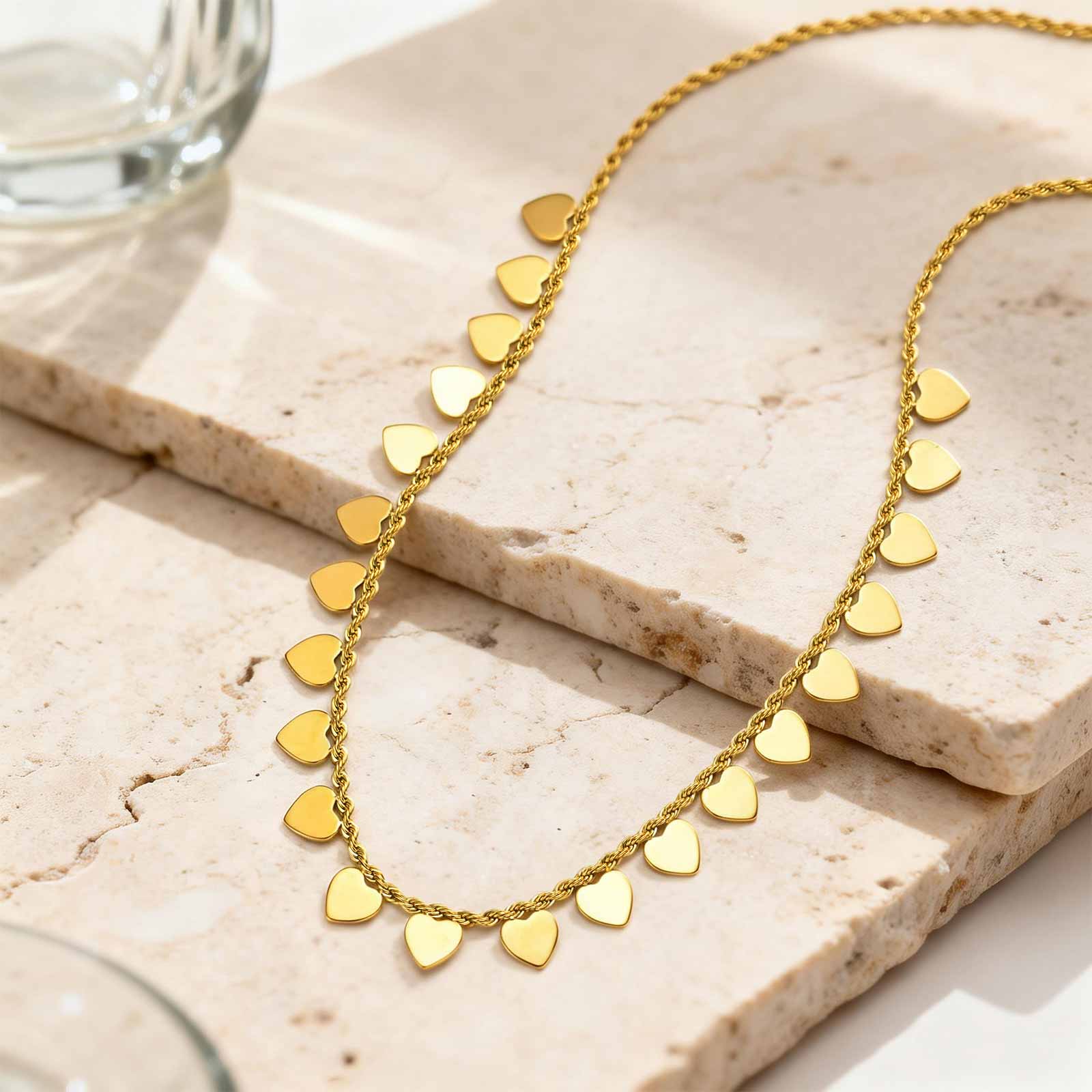 Waterproof Stainless Steel Necklace, Geometric Choker Hypoallergenic New Women s Neck Fashion Jewelry