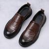 Spring New Leather Men's Shoes One-pedal Business Breathable Casual Leather Shoes Men's Comfortable Foot Cover Dad Shoes