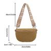 Fashion Corduroy Waist Bag Multi-pockets Zipper Crossbody Bags Wide Guitar Strap Shoulder Bags Outdoor