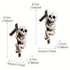 2 pieces of Halloween skeleton garden decorations - resin statues hanging on branches, white wall hangings suitable for porches