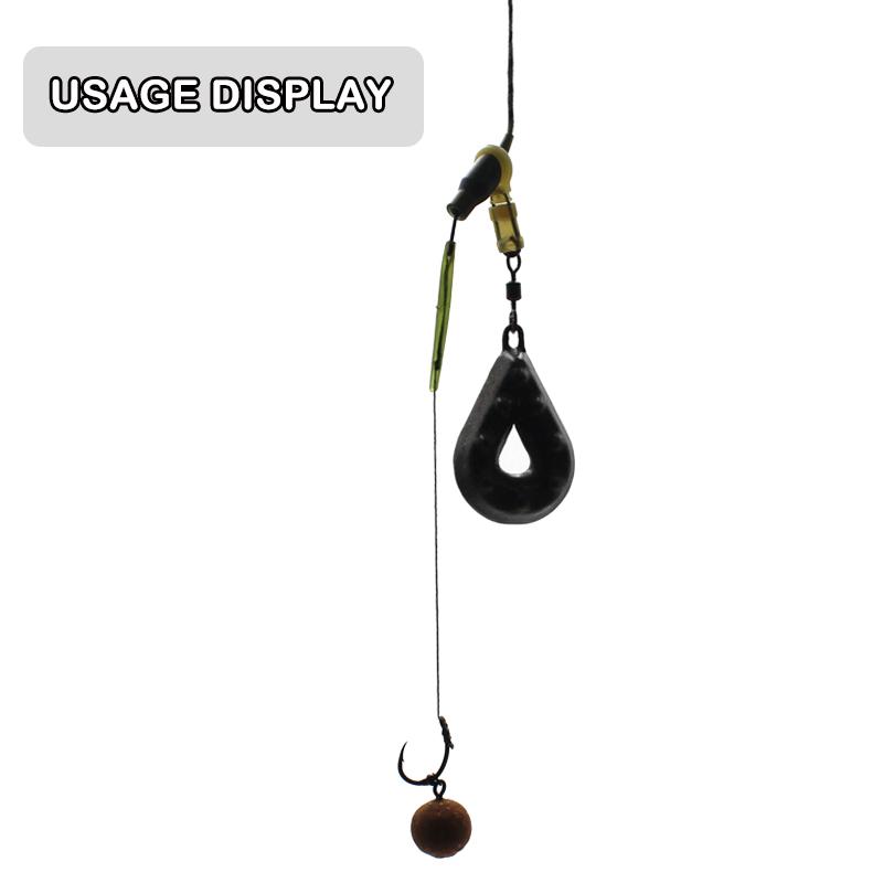 10 Set Karpfenangelzubehör Running Rig Clips Heli Chod Rig Ring Clips Schnellwechsel Clip für Karpfenangeln Helikopter Rig Tackle