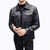 Autumn and Winter New Men's Quilted Casual Leather Jacket Men's Motorcycle Jacket Slim Korean Style Lapel Men's PU Leather Jacket