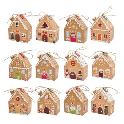 Weihnachtshaus Geschenkbox Set 3D Pop Up Hütte Geschenkbox Festliche Feiertagsverpackung für Kekse Süßigkeiten Spielzeug