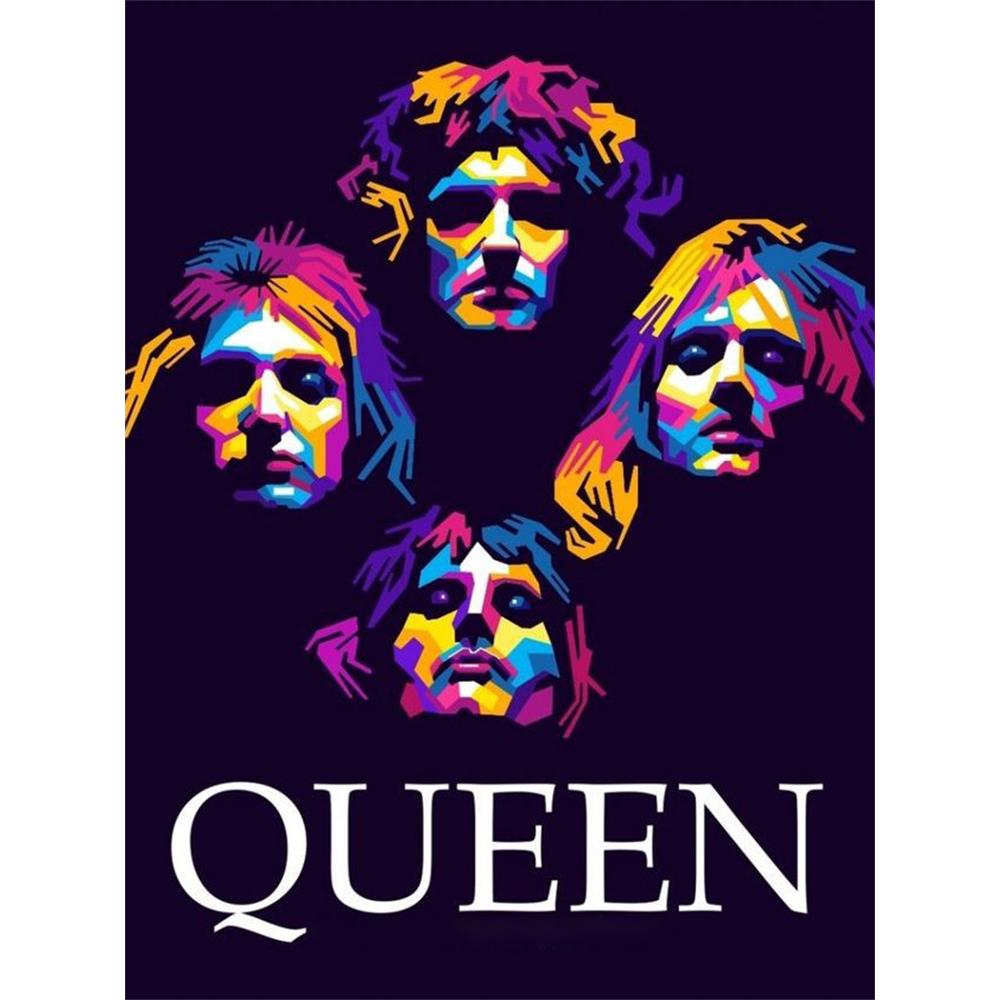 Freddie Mercury Klasické 5D DIY Diamantové Malování Umění Kapela Queen Zpěvák Portrét Výšivka Křížkový Steh Plné Kamínky Domácí Dekorace